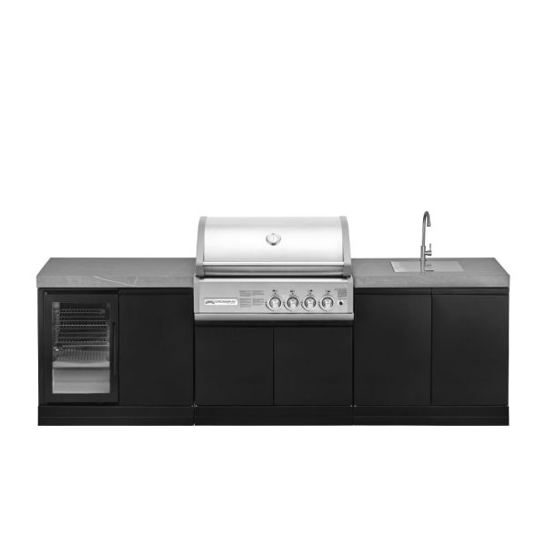 GrandPro 272 Crossray Grill 4B Outdoor Kitchen with Fridge + Sink