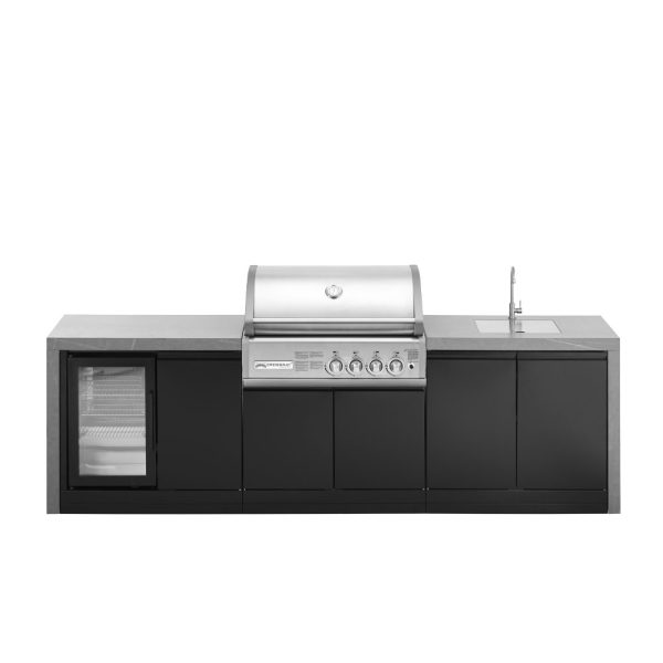 GrandPro 284 Crossray Outdoor Kitchen with Fridge + Sink Waterfall Edition